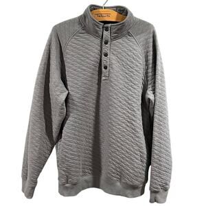 Goodfellow Co Gray Quilted Pullover Quarter Zip Sweatshirt Size M